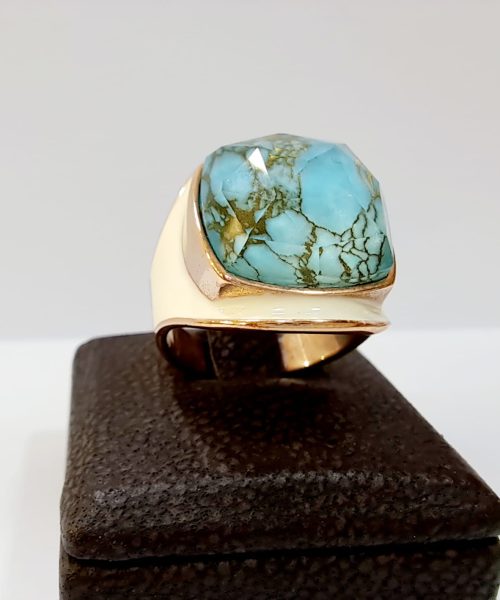 RING SILVER TURQUISE GREGIO