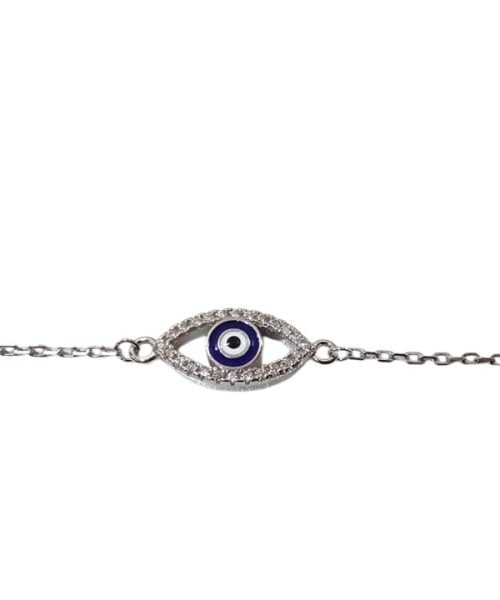 BRACELET SILVER/ EYE/ CUBIC ZIRCONIA