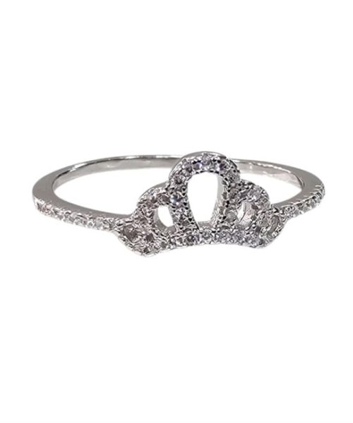 RING SILVER/ CUBIC ZIRCONIA/ CROWN