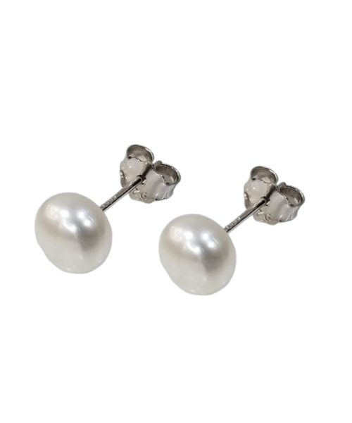 EARRINGS SILVER/ CULTURED PEARL