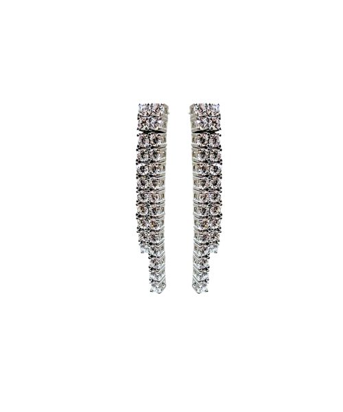 EARRINGS SILVER/ CUBIC ZIRCONIA