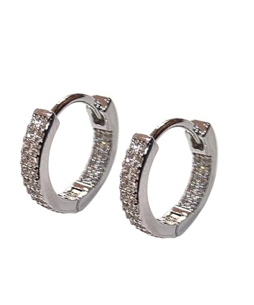 EARRINGS SILVER/ CUBIC ZIRCONIA