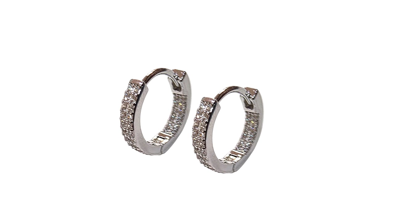 EARRINGS SILVER/ CUBIC ZIRCONIA