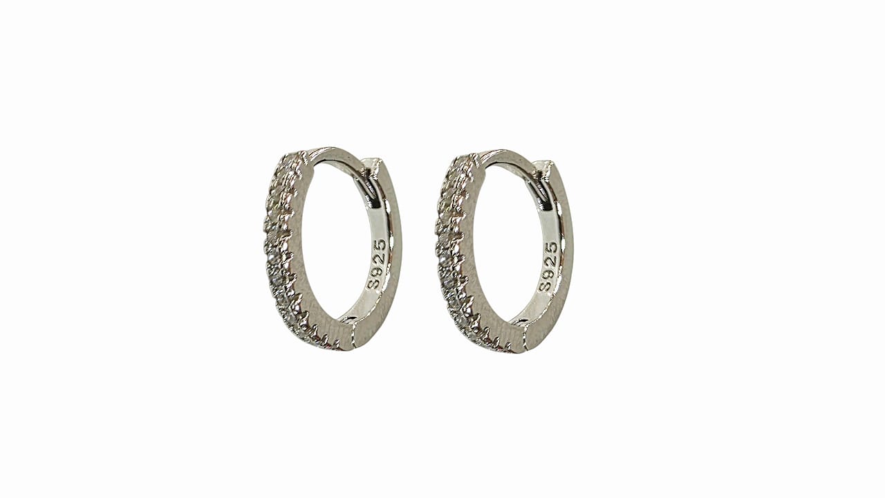 EARRINGS SILVER/ CUBIC ZIRCONIA