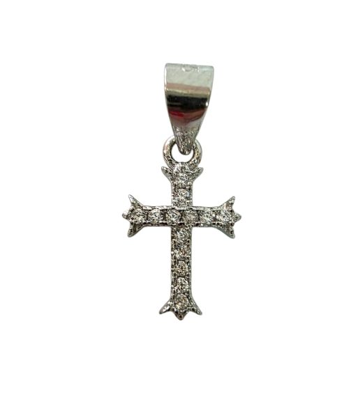 CROSS SILVER/ CUBIC ZIRCONIA