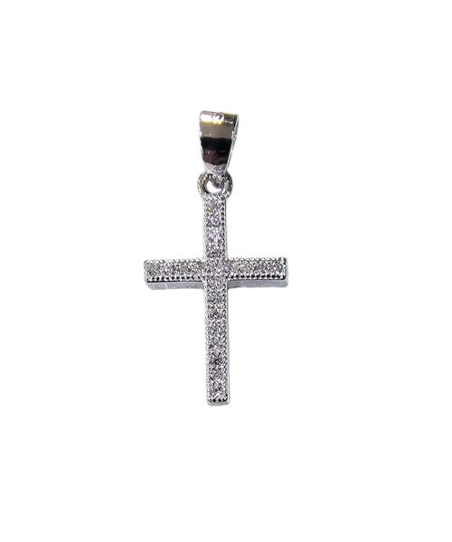 CROSS SILVER/ CUBIC ZIRCONIA