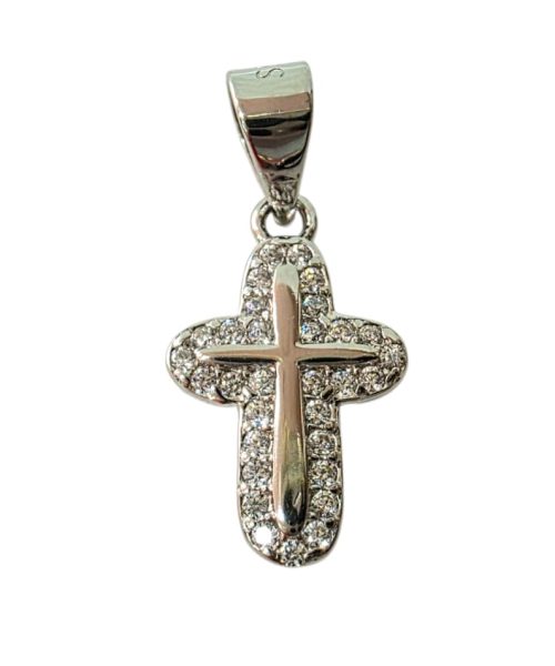 CROSS SILVER/ CUBIC ZIRCONIA