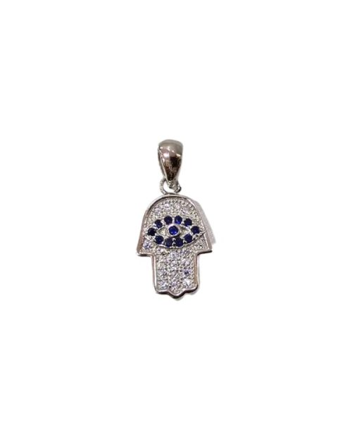 PENDANT SILVER / HAND/ CUBIC ZIRCONIA
