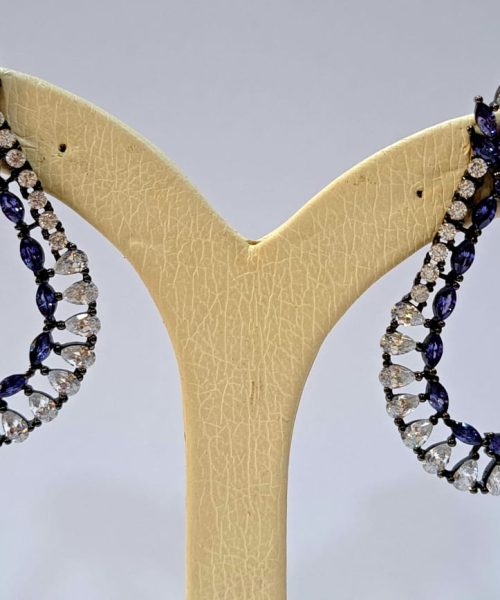 EARRINGS SILVER CZ