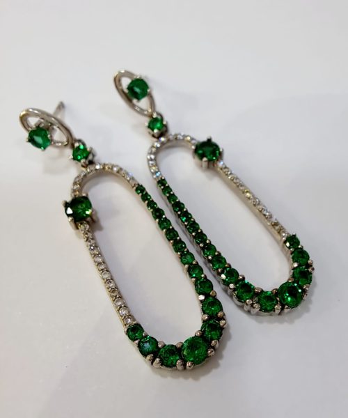 EARRINGS SILVER CZ