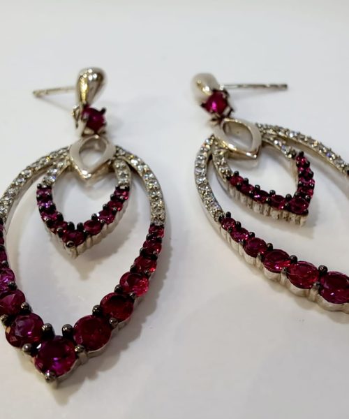 EARRINGS SILVER CZ