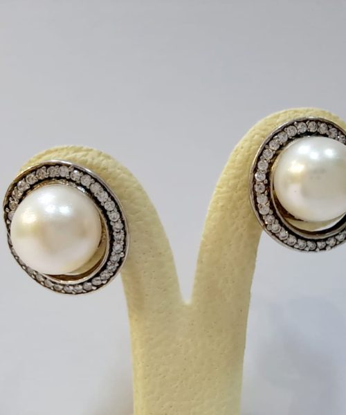 EARRINGS SILVER PEARL
