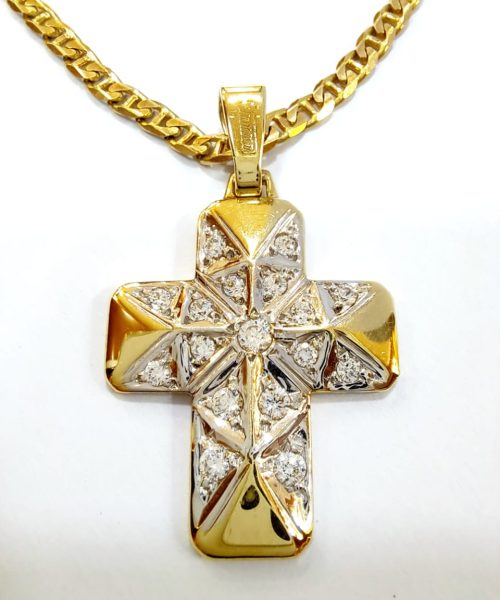 CROSS 14KT CZ