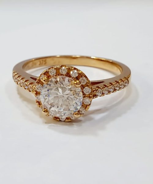RING 9KT/ CUBIC ZIRCONIA