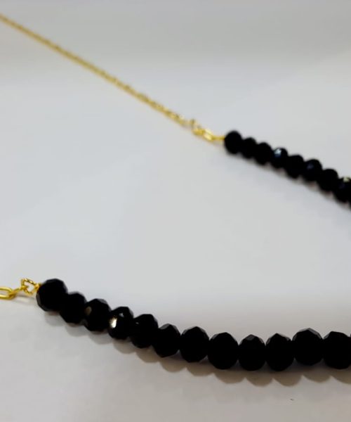 NECKLACE SILVER/ BLACK ONYX