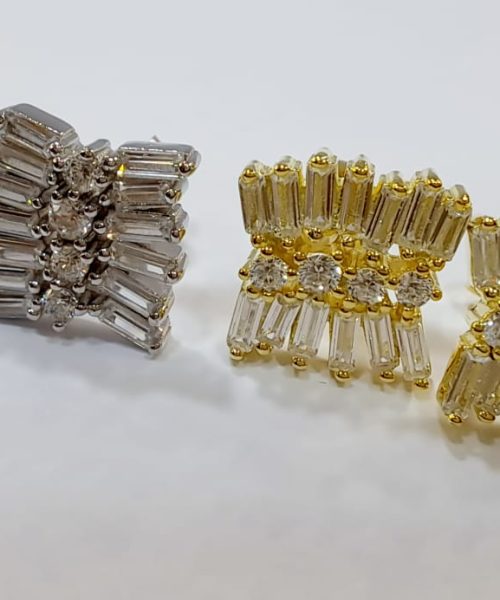 EARRINGS SILVER/ CUBIC ZIRCONIA