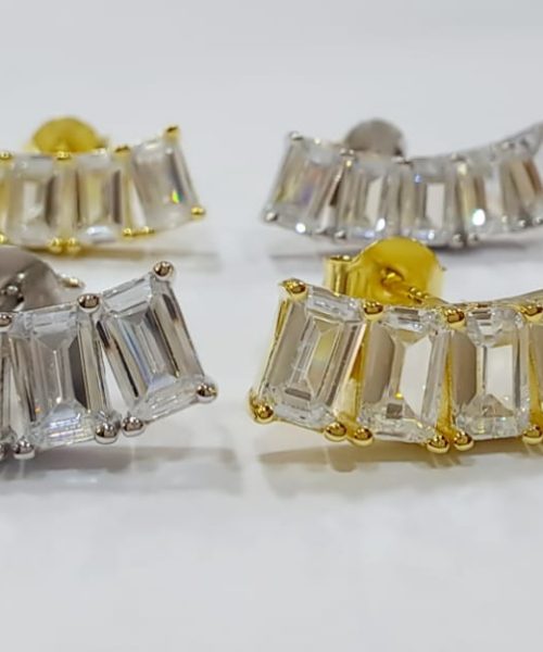 EARRINGS SILVER/ CUBIC ZIRCONIA