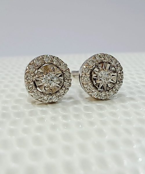 EARRINGS 18KT/0.19CT DIAM/VSG