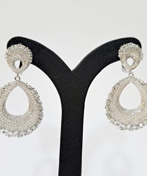 EARRINGS SILVER/ CUBIC ZIRCONIA