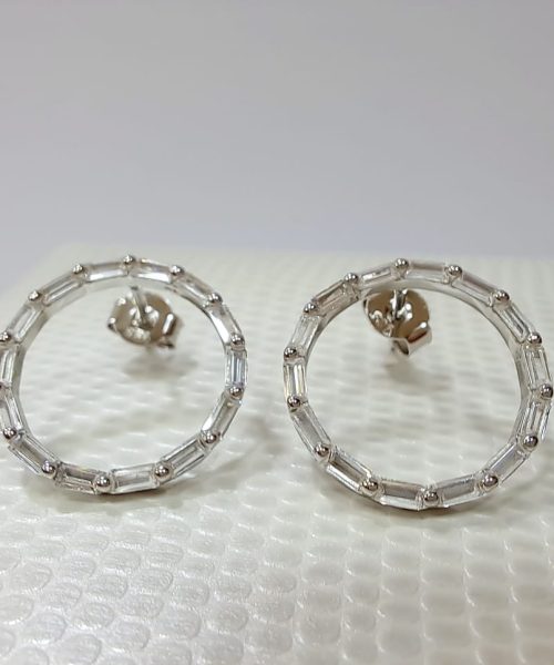 EARRINGS SILVER/ CUBIC ZIRCONIA