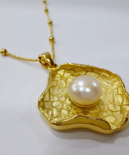 NECKLACE SILVER/ CULTURED PEARL