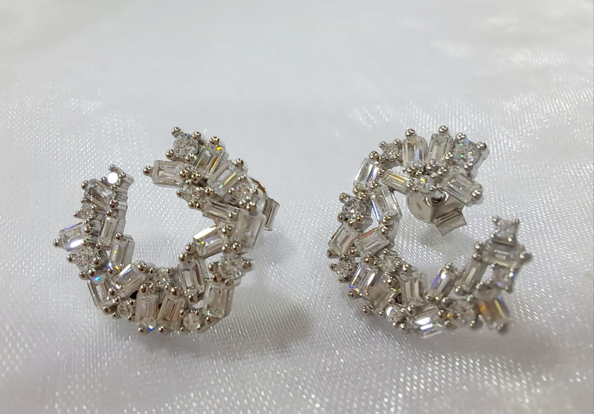 EARRINGS SILVER/ CUBIC ZIRCONIA - Image 2