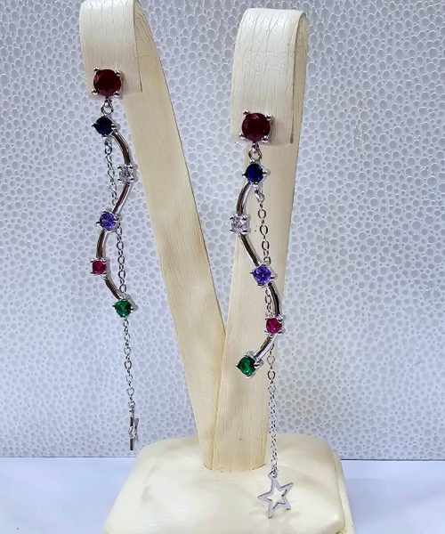 EARRINGS SILVER/ CUBIC ZIRCONIA