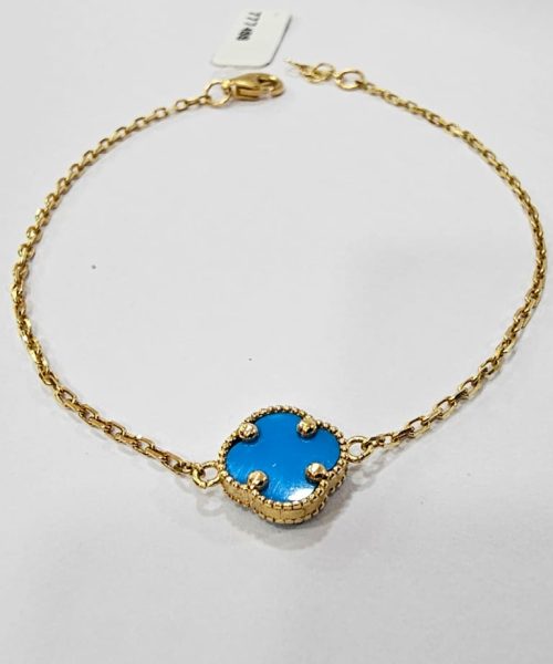BRACELET 9KT/ CLOVER/ TURQUOISE