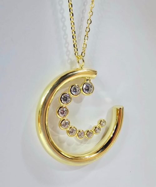 NECKLACE SILVER/  CUBIC ZIRCONIA