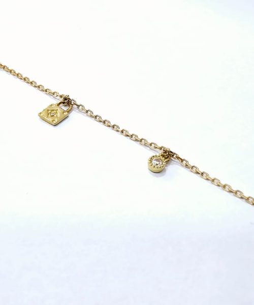 BRACELET 9KT/ CUBIC ZIRCONIA/ CHARMS
