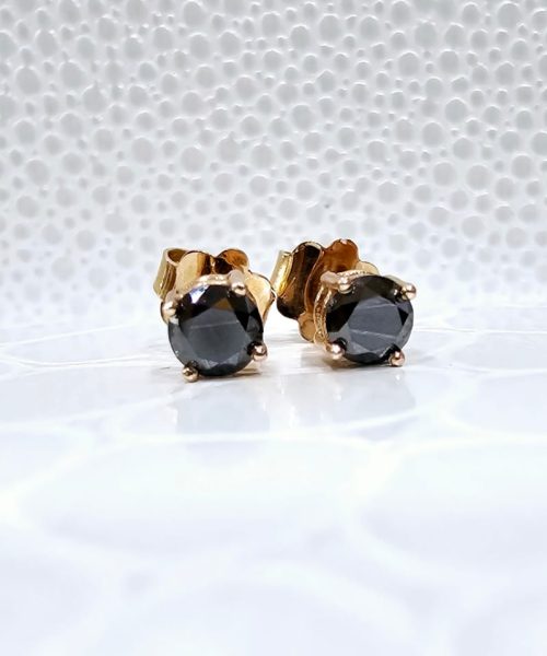 EARRINGS 18KT/0.50CT BLACK DIAMOND