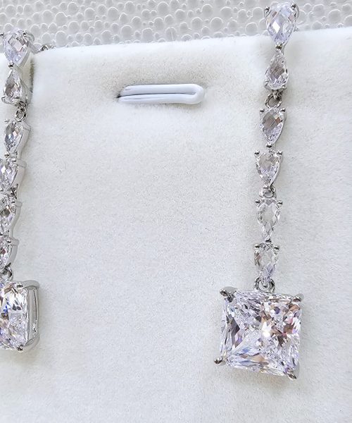 EARRINGS SILVER/ CUBIC ZIRCONIA