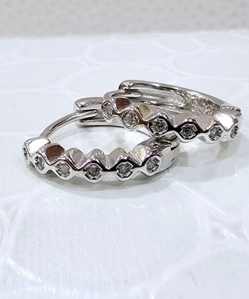 EARRINGS SILVER/ CUBIC ZIRCONIA