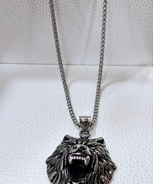 NECKLACE STAINLESS STEEL/ LION
