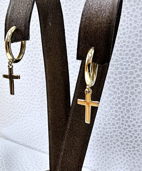 EARRINGS 9KT/ CROSS