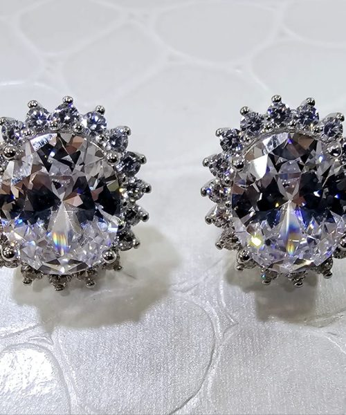 EARRINGS SILVER/ CUBIC ZIRCONIA