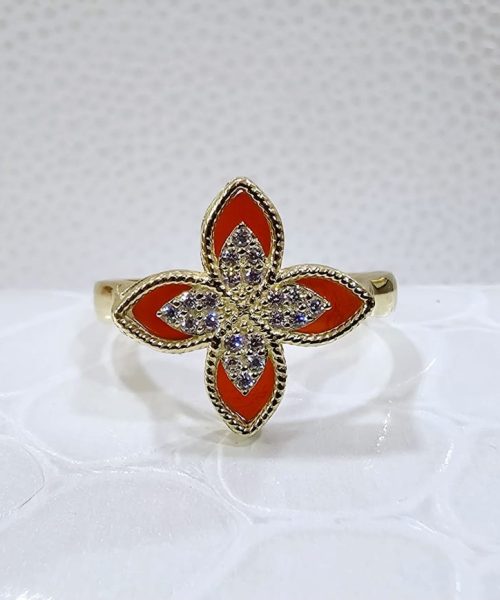 RING 9KT/ RED CARNELIAN