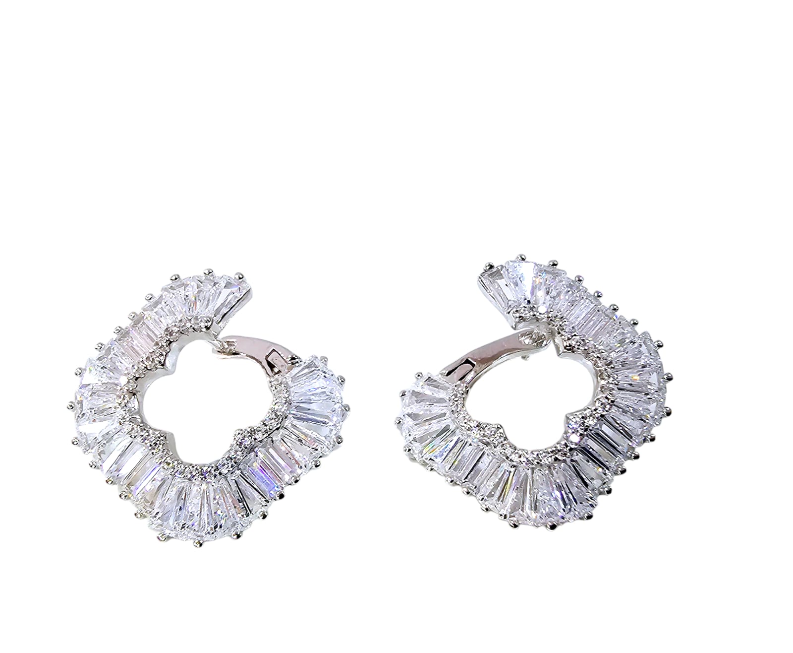 EARRINGS SILVER/ CUBIC ZIRCONIA