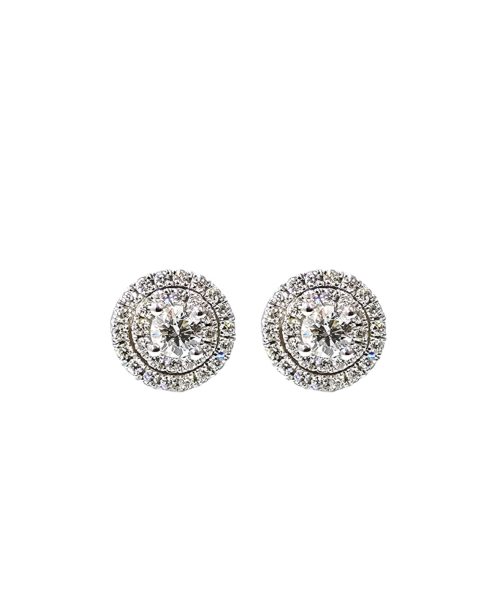 EARRINGS 18KT/ 0.22CT SIDE DIAM/ 0.22CT CENTER DIAM.