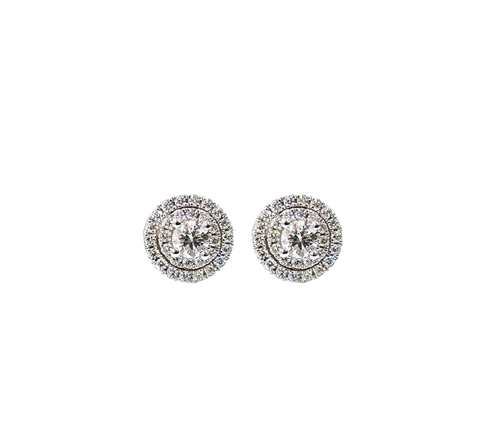 EARRINGS 18KT/ 0.22CT SIDE DIAM/ 0.22CT CENTER DIAM.