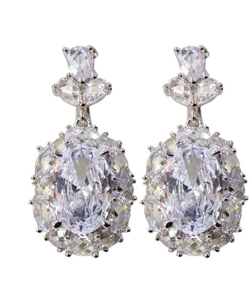 EARRINGS SILVER/ CUBIC ZIRCONIA