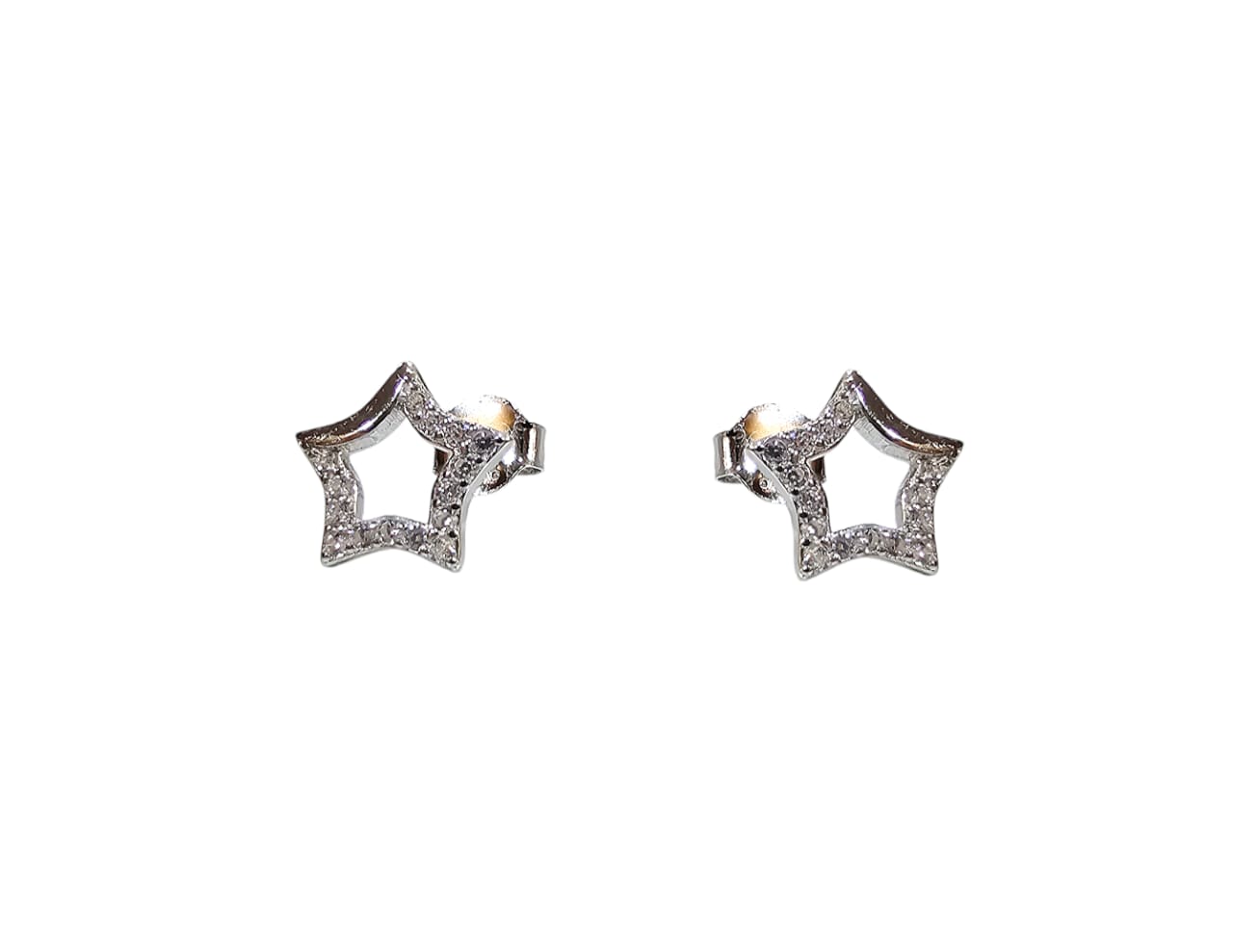 EARRINGS SILVER/ STAR/ CUBIC ZIRCONIA - Image 2