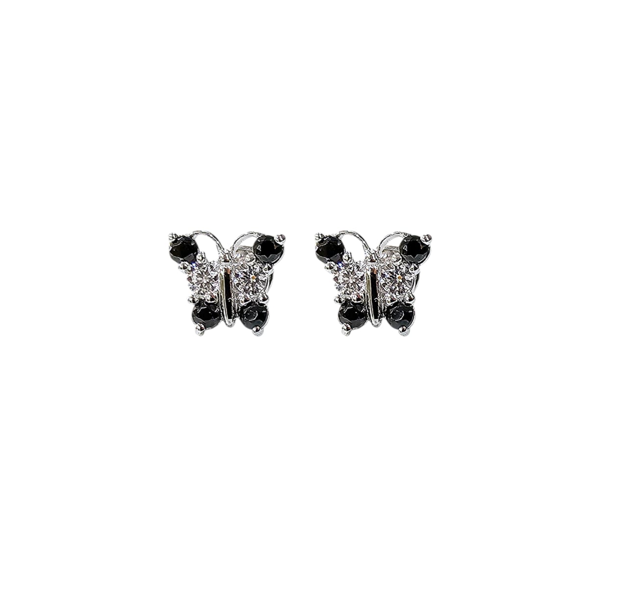 EARRINGS 9KT/ BUTTERFLY/ CUBIC ZIRCONIA - Image 2