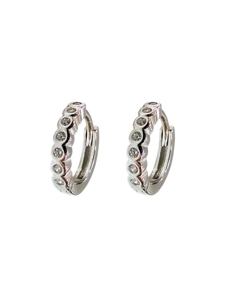 EARRINGS SILVER/ CUBIC ZIRCONIA