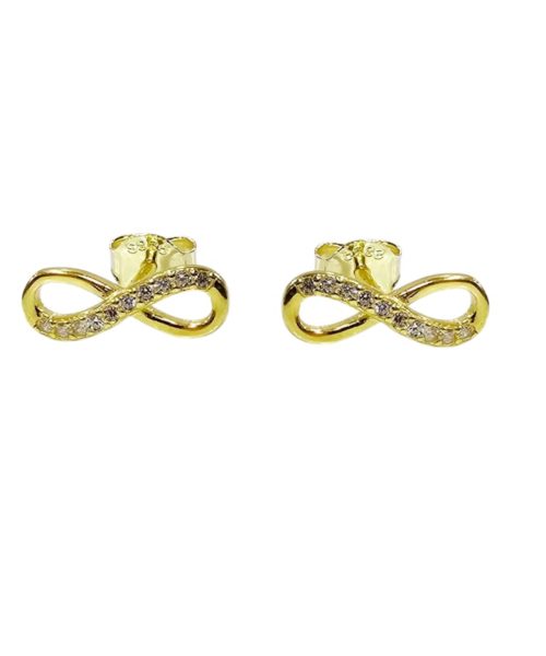 EARRINGS SILVER/ INFINITY/ CUBIC ZIRCONIA