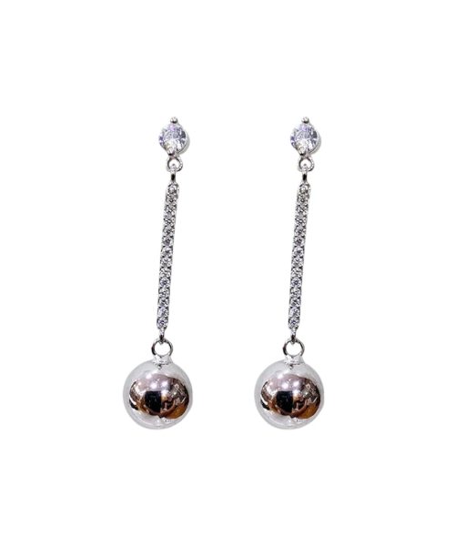 EARRINGS SILVER/ CUBIC ZIRCONIA