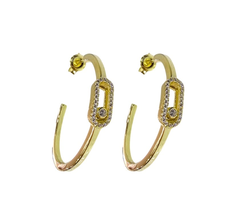 EARRINGS SILVER/ CUBIC ZIRCONIA