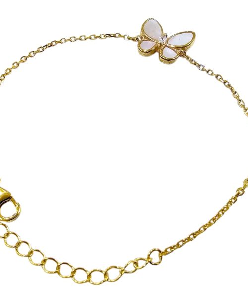 BRACELET SILVER/ BUTTERFLY/ MOTHER OF PEARL
