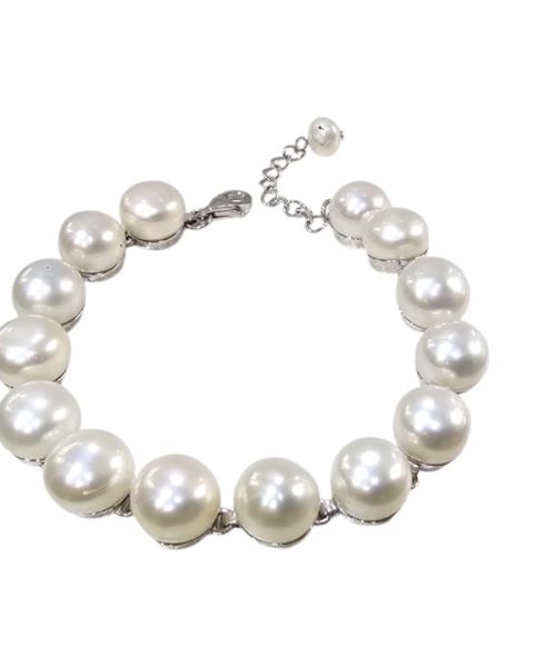 BRACELET SILVER/ CULTURED PEARL
