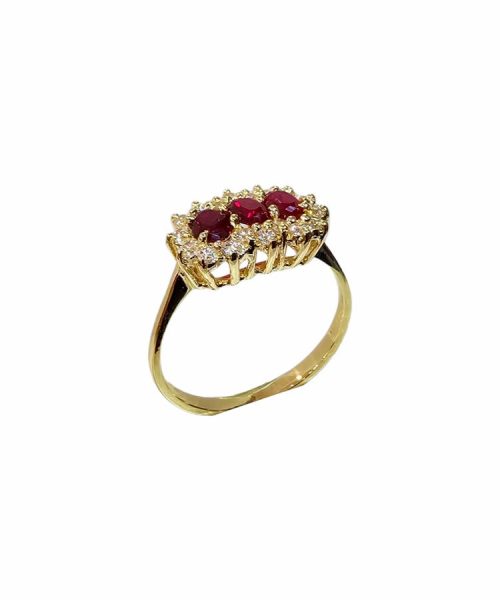 RING 9KT/ CUBIC ZIRCONIA
